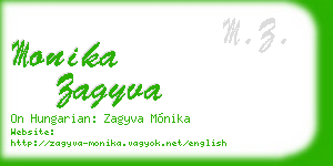 monika zagyva business card