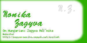 monika zagyva business card